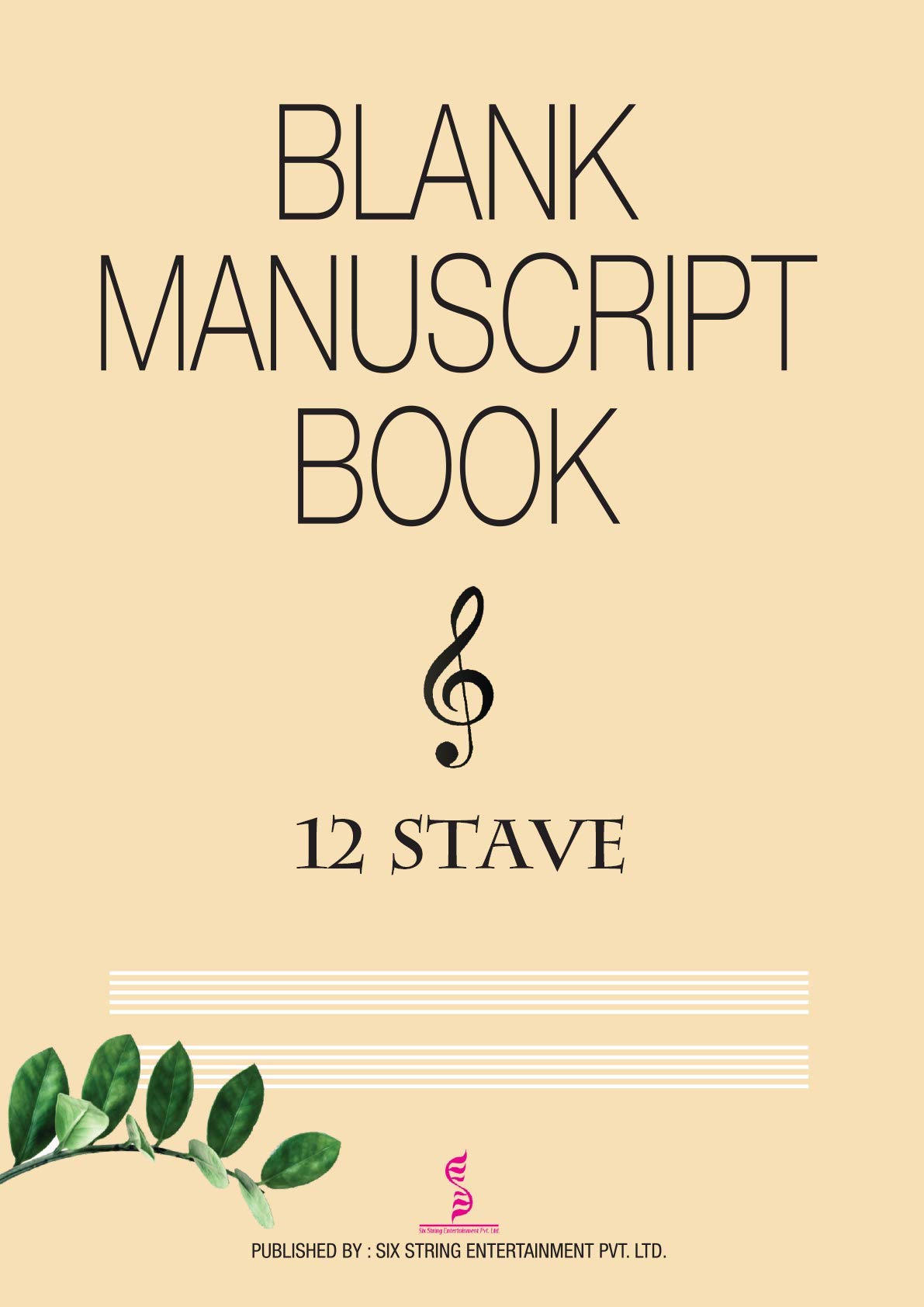 Music manuscript book- 12 Stave : 32 pages