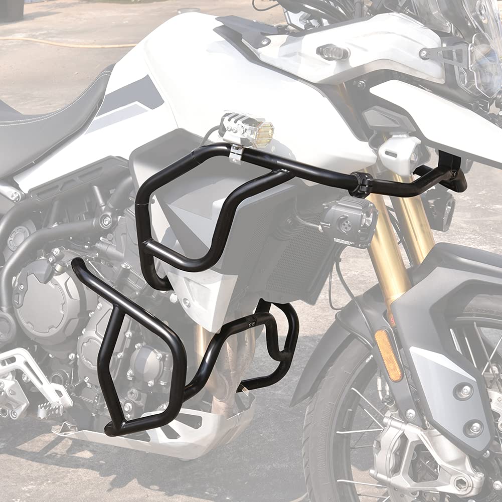 Photo 1 of Fairing Highway Crash Bar Upper Lower Engine Guard Bumper Stunt Cage Frame Falling Protector for T-riumph Tiger 900 Rally/GT/PRO 2020 2021 2022 2023 Dual-Sport Motorcycle Parts (Black-One Set)