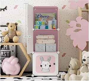 LELEWardrobe Armario de combinación Multifuncional, Armario de