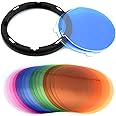 Godox AK-R16 Diffuser Plate with V11T Color Temperature Adjustment Gel Set for Godox V1-C, V1-N, V1-S Speedlite, AD200, AD200PRO with H200R Flash Head (16 Color 32 Pieces)