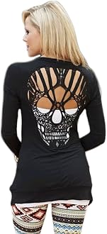 Skull Cardigan Tops at Amazon 
