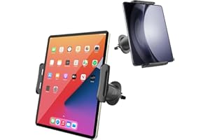 SkyTitan for iPad Car Mount Air Vent Tablet Holder Upgraded Metal Hook for 5-11 Inch Samsung Galaxy Tablets iPad Pro Air Mini iPhone Cell Phone