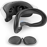 Relohas Deluxe VR Accessories for Meta Quest 3, Safe 2 in 1 Silicone Case Set for Oculus Quest 3, Include Upgraded Lens Prote