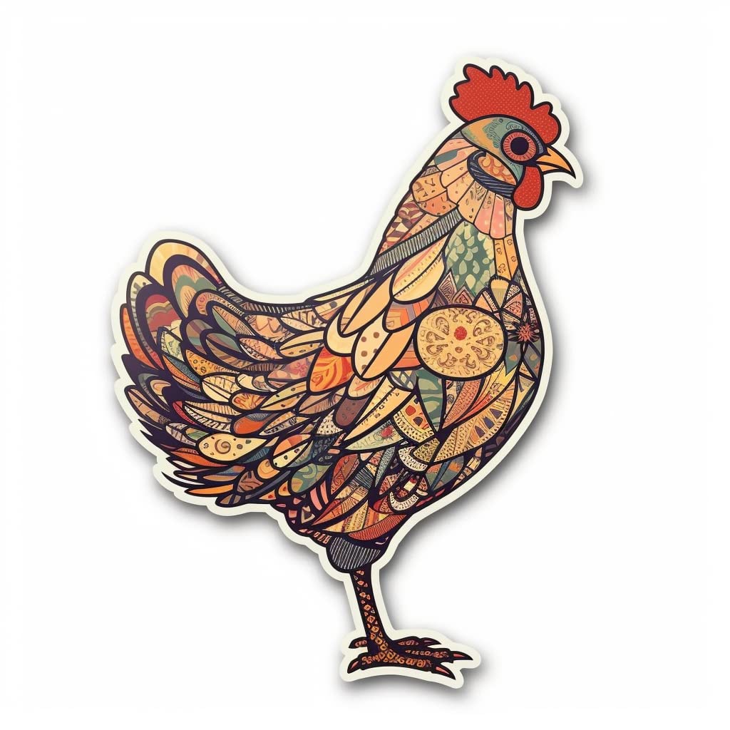 Yoonek Graphics Chicken Vinyl Decal Sticker for