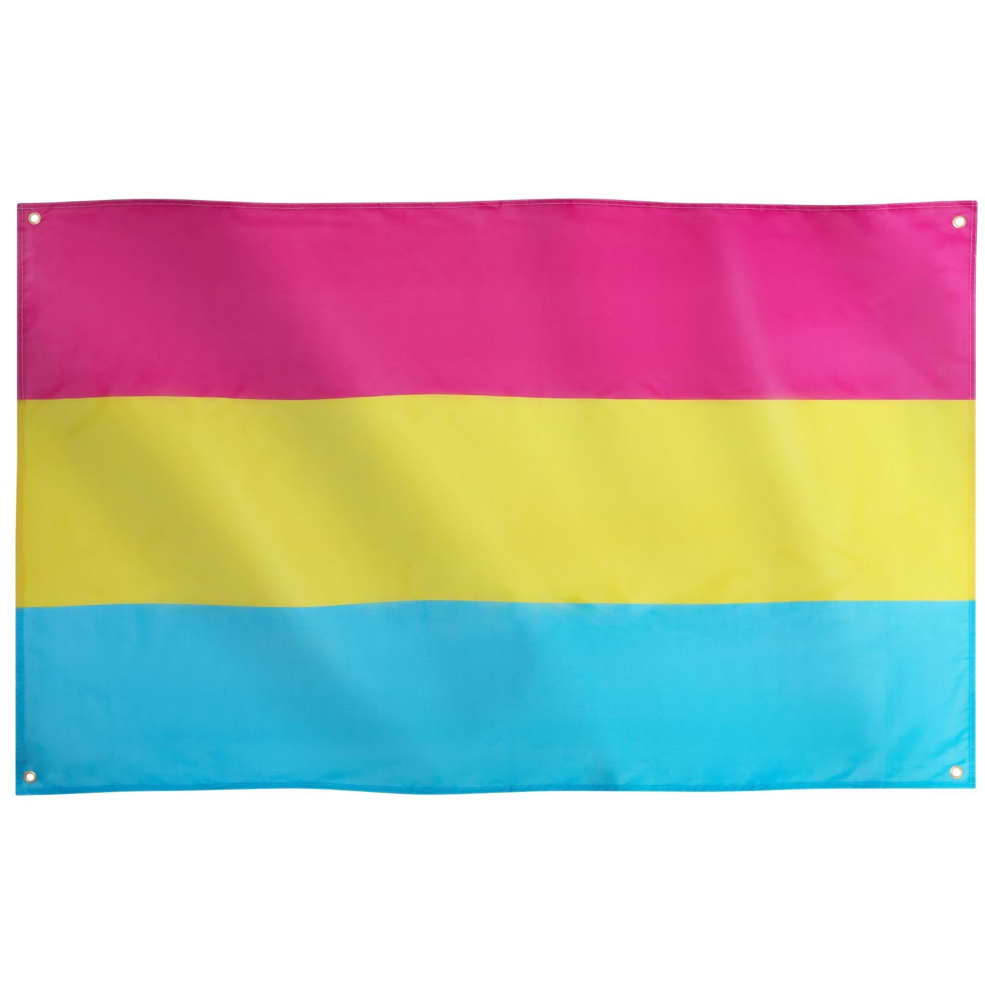 Runesol Pansexual Flag, 91x152cm, 3ft x 5ft, 4 Grommets, Eyelet In Every Corner, Pride Flag, Awareness Day, Omnisexuality Flag, LGBT Flag, Premium Flags, Inside, Outside, Vivid Colours โ image 1
