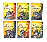 Meow Mix Irresistibles Cat Treats Variety Pack - 6 Flavors - 2.5 Ounces Each (6 Total Pouches)