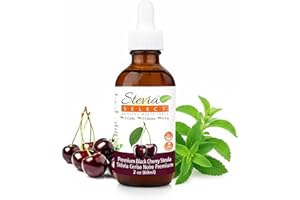 Stevia Select Black Cherry Flavored Liquid Stevia – Zero Calorie Coffee, Tea, Drink & Baking Sweetener, All-Natural, No Eryth