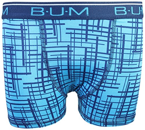 B.U.M. Equipment Boys\' Performance Active Compression Underwear Boxer Briefs (6 Pack), Blue/Grey/Blue Stripes, Small/6-7' - Thumbnail 3