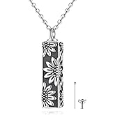 VERECICLYS925 Sterling Silver Ashes Cremation Pendant Necklace Urn for Ashes Sterling Silver Jewelry for Women V6
