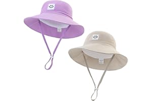 XIAOHAWANG Toddler Sun Hats UPF 50+ Baby Bucket Hat for Boys and Girls Kids Summer Beach Cap Adjustable