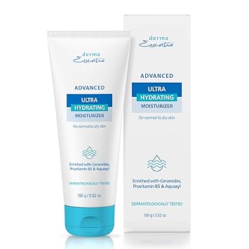 Derma Essentia Ultra Hydrating Moisturiser | Moisturising Cream | Moisturizer For Dry Skin (100g)