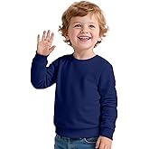 ZUEMET Toddler Boy Long Sleeve Shirt Baby Boys Crewneck Sweatshirt Soft Cotton Pullover Clothes Size 2T-7Y