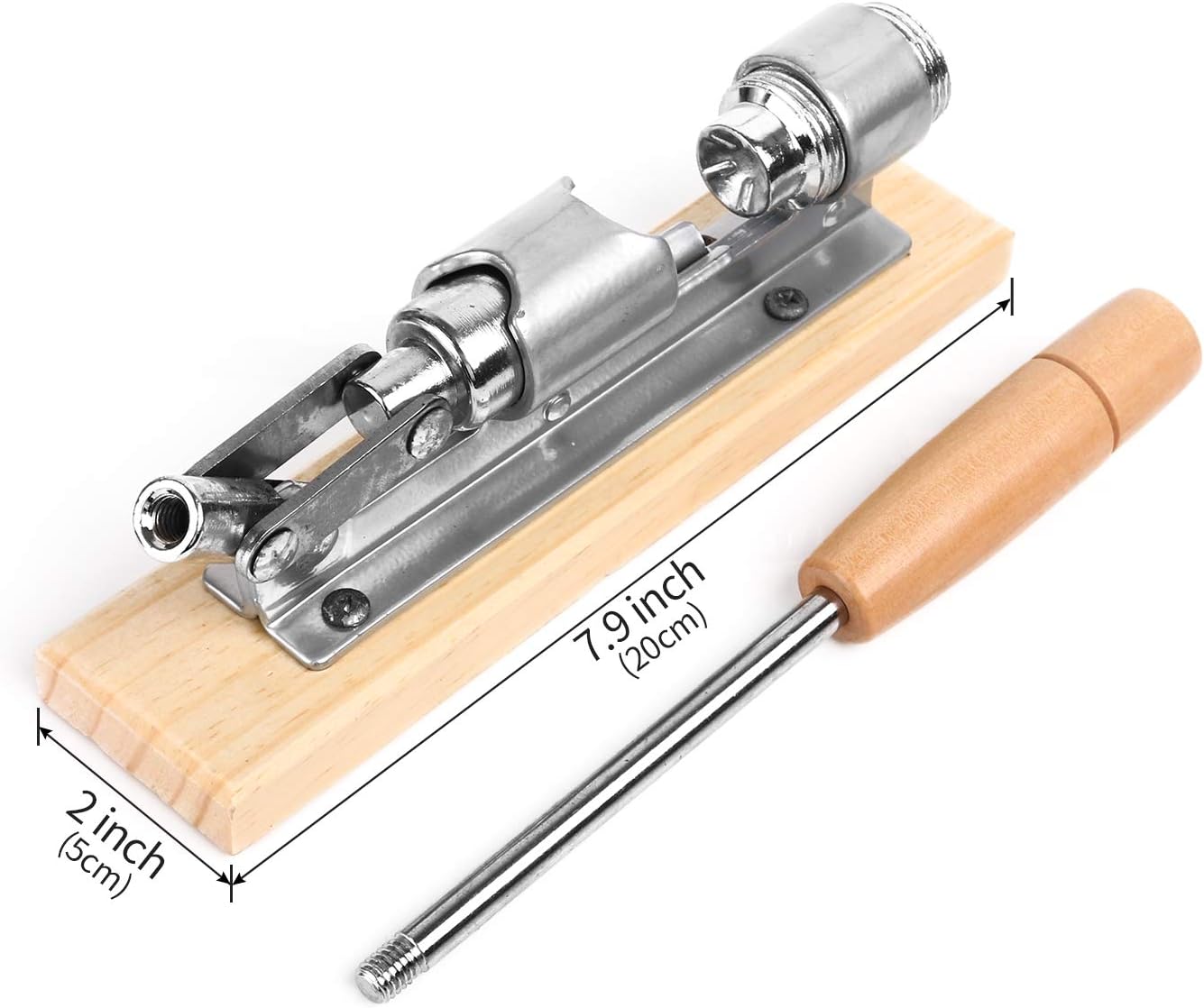 Anwenk Nutcracker Heavy Duty Nut cracker Pecan Cracker Walnut Cracker Plier Opener Tool Desktop Wood Base & Handle (Updated): Kitchen & Dining