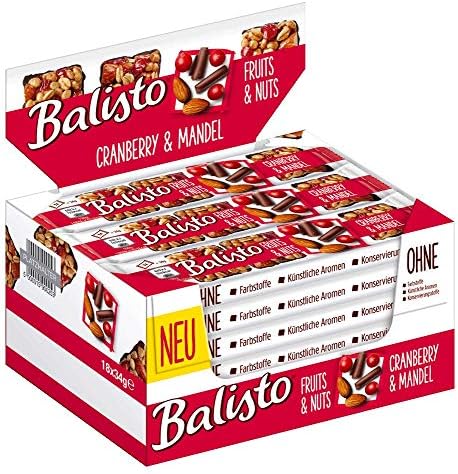 Balisto Fruits & Nuts cranberry & almond (18 x 34 g)
