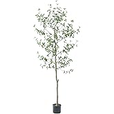 Bellacat 7ft Faux Quince Leaf Tree with Lifelike Leaves & Realistic Trunks, 84in Artificial Quince Leaf Tree for Garden, Home, Office, Porch, Balcony Decor.