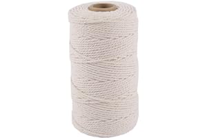 MAOQIAN 328ft Butchers Cotton Twine String 2mm Cooking Twine Food Safe for Bakers, Meat and Roasting, Gift Wrapping, Crafting & Knitting