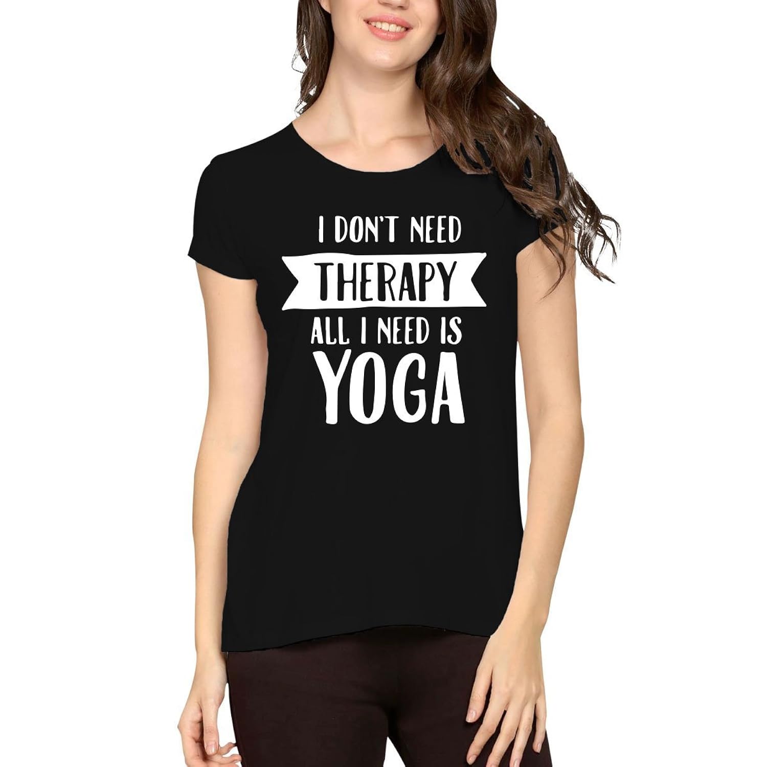status apparels women cotton half sleeves printed tshirt | yoga quote tees | yoga sarcasm tshirt