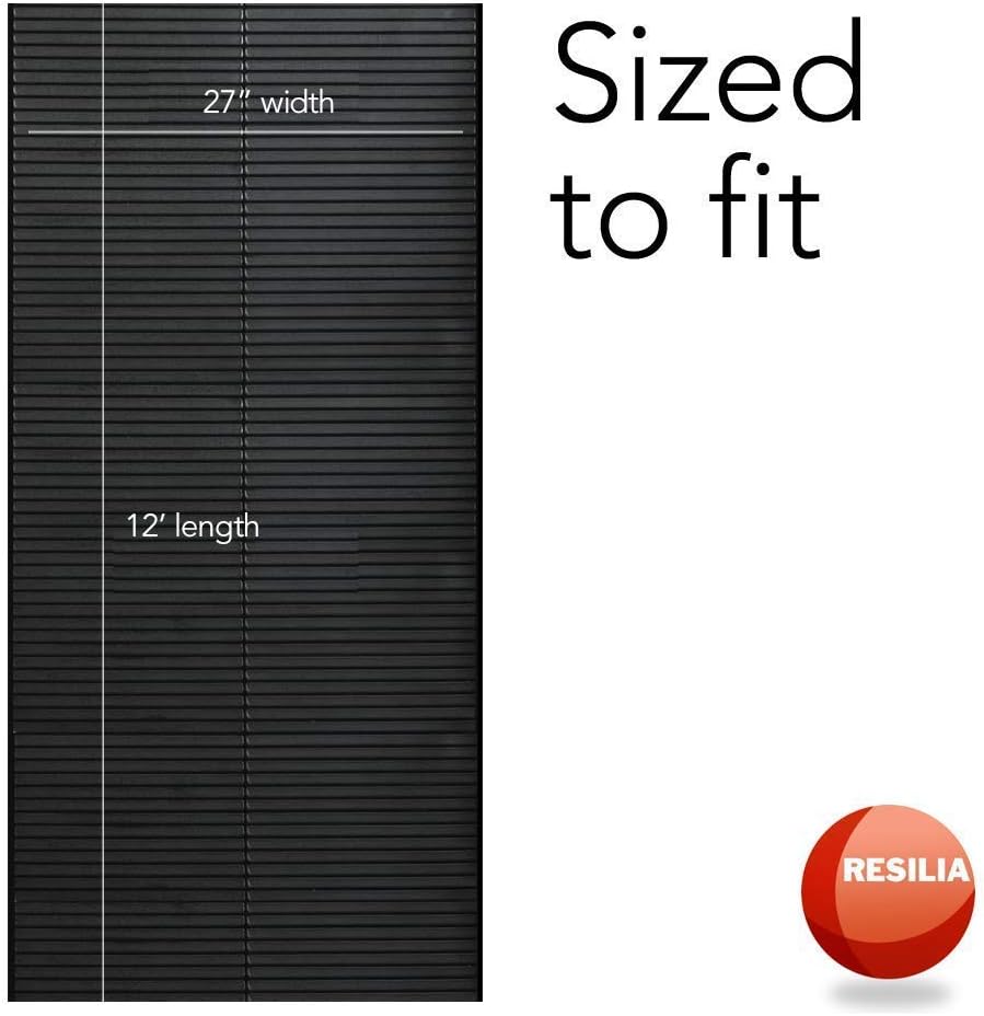 Resilia - Clear Vinyl Plastic Floor Runner/Protector for Deep Pile Carpet - Non-Skid Decorative Pattern, (27 Inches Wide x 6 Feet Long) -