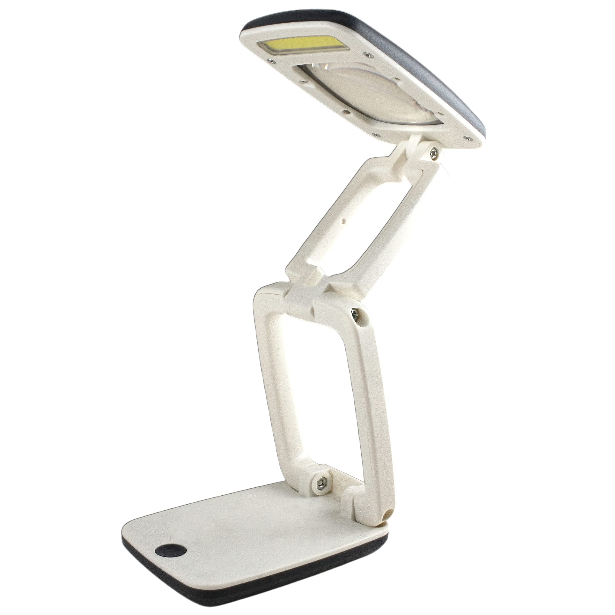 TechAffect Folding Desk Magnifier with Light and Stand for Reading - Magnifying Glass for Hobbies with LED Lamp