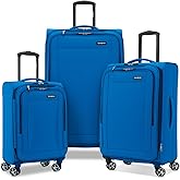 Samsonite Saire LTE Softside Expandable Luggage with Spinner Wheels, 3-Piece Set (20/25/28), Caribbean Blue