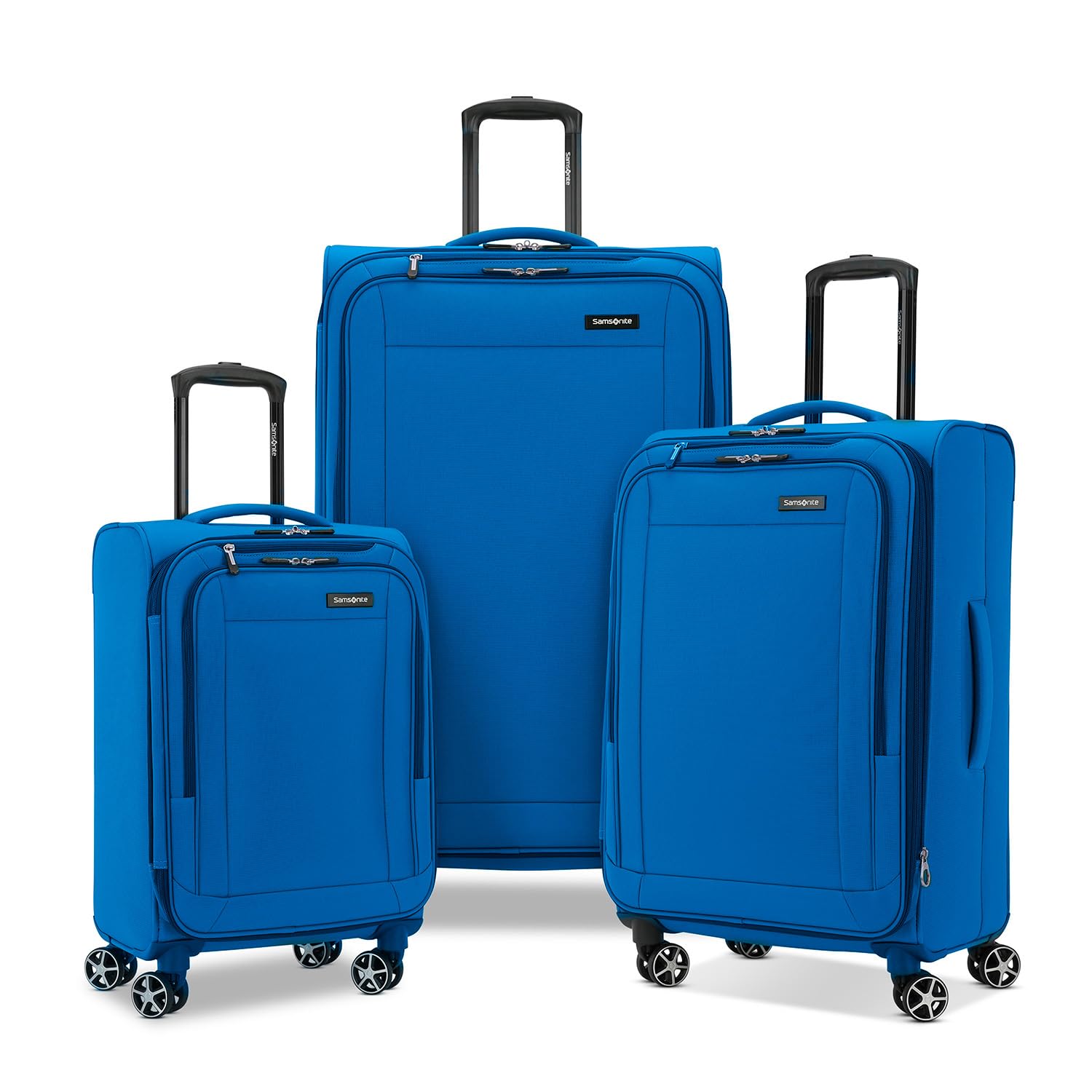 Samsonite Saire LTE Softside Expandable Luggage with Spinner Wheels, 3-Piece Set (20/25/28), Caribbean Blue Image