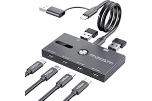 ZIYUETEK 10Gbps USB C Hub, 6 Ports USB C Splitter, Type-C and USB3.0 to USB C Hub for PC, Laptop, MacBook Pro/Air, iMac, Surface Pro, Chromebook, Etc(HUB ONLY, Not Support Charging/Monitor)