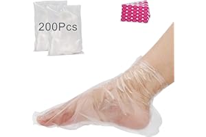 Hipifans Paraffin Wax Bath Liners for Foot, 200Pcs/Set Paraffin Bath Liners & Thermal Therapy Covers - 12.6 x 7.3 Inch Larger, Thicker Socks and Plastic Bags for Hot Spa Wax Treatment