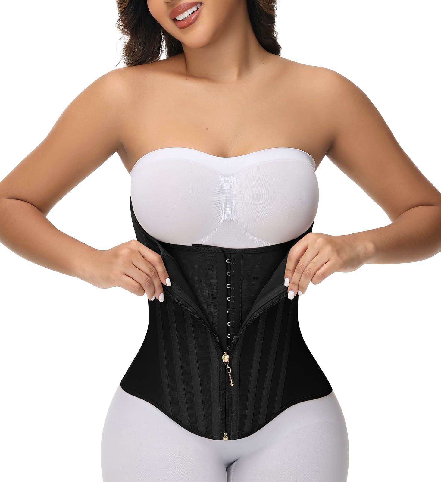 Photo 1 of SHAPSHE Waist Trainer for Women Tummy Control Waist Cincher Corset Shapewear Hourglass Sport Workout Body Shaper Belly Band Hook