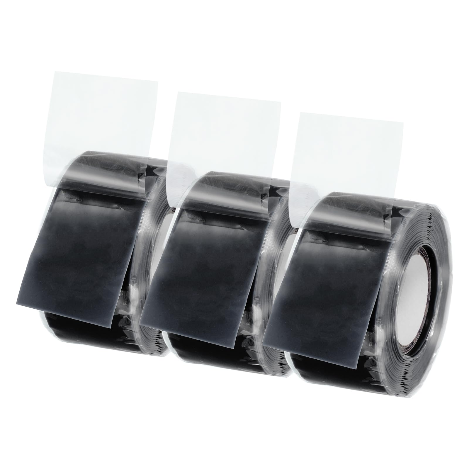 PATIKIL Grip Tape for Handles 1" x10ft, 3 Roll Self-Fusing Silicone Tape for Bike Handles Pull Up Bars Gym Equipment Plumb/Hose/Pipe Leaks Emergency Black