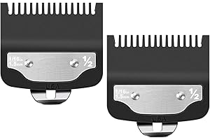 HCLSY Replacement for 1/2 Wahl Clipper Guards Set, 1/16"1.5mm Metal Hair Clipper Guards Set for Professional Stylists and Barbers(2 pack)