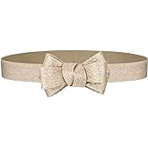 YooAi Womens Belts for Dress Skinny Thin Bow Decor Elastic Belt for Women Wasit