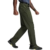 Mens Hiking Pants Lightweight Cargo Work Tactical Nylon Stretch Waterproof Quick Dry Fishing Travel Outdoor 6 Pockets