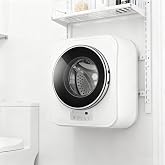 GESAIDES Automatic Wall-Mounted Washing Machine, 3kg Portable Compact Small Household Washer, Drum Inverter Washing Machine, Mini Laundry Machine and Drying, for Bathroom