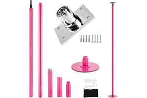 PRIORMAN Height Adjustable Permanent Dance Pole with Fixed Plate Enhanced Safety and Stability for Home Dancing