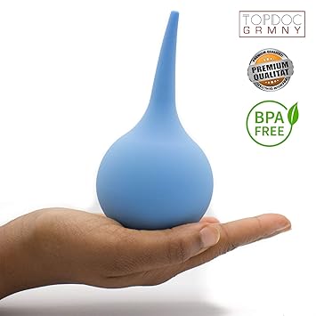 TOPDOC® Ohrenreiniger Baby Ohrenspritze -135ml- in Blau |mit Videoanleitung| Ohrendusche - Sanfte Entfernung von Ohrenschmalz