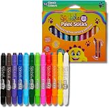 Little Brian Paint Sticks 12 Pack Assorted Colours Scribble and Fine Painting