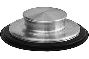 HILLTOP PRODUCTS 3 3/8 inch (8.57 cm) - Kitchen Sink Stopper Stainless Steel Garbage Disposal Plug Fits Standard Kitchen Drain Size of 3 1/2 inch (3.5") Diameter