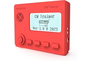 PUTIKEEG Red Mini CW Trainer, Morse Code Practice Trainer with Plastics Body for CW Morse Code Key