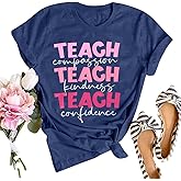 SFHFY Teacher Shirt Women: Teach Tshirt Cute Teacher Life Shirts Special Education Tee Inspirational Tops