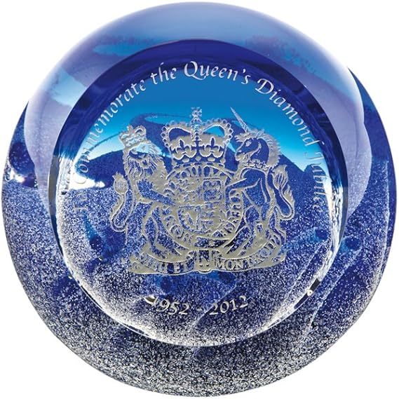 Dartington Caithness Glass Queens Diamond Jubilee Coats of Arms Paperweight Amazon.co.uk