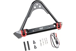 KYX Racing Aluminum Front Bumper Upgrades Parts Accessories for 1/10 RC Crawler Car Axial SCX10 SCX10 II SCX10 III Trx4 Trx6 Gen7 Gen8 Scout II
