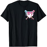 Baseball Drip for Boys Home Plate Ice Cream Drip Youth T-Shirt