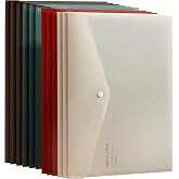 VANRA File Folders Letter Size 12 Pack Plastic File Envelopes with Snap Closure, A4 Filing Envelope Project Folder Holder File Pockets Jacket Document Letter Organizer (4 Colors)