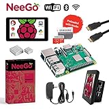 Raspberry Pi 3 B+ (B Plus) Ultimate Kit – Complete Set Includes Raspberry pi Motherboard, 7” Touchscreen Display, Power Supply, 32GB SD Card, 2 Heatsinks, Official Case &amp; 6ft HDMI Cable