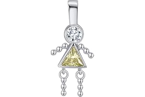 GINGER LYNE COLLECTION Birthstone Baby Boy Charms for Mom by Ginger Lyne Birthday Kids Girl Pendants for Grandma Family Tree Necklace for Women Cubic Zirconia Sterling Silver