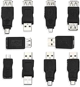 ANiceS OTG 5 Pin F/M mini Changer Adapter Converter USB Male to Female Micro USB