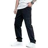 WDIRARA Men's Slim Fit Cargo Jeans Straight Leg Streetwear Denim Work Pants with Flap Pockets