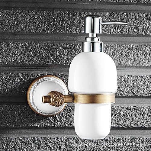HaiSen Soap Dispensers-Wall-mounted Ceramic Soap Dispenser, Shampoo Soap Bottle Rack ,Bathroom Accessories(golden)