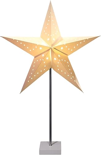 de mesa con forma de estrella de papel