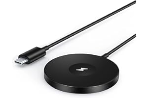 UEUOE 3 in 1 Magnetic Wireless Charging Station, 15W Fast Charger Compatible with iPhone 17/16/15/14/13/12 Series, Apple Watch 9-2/SE, AirPods Pro 3/2/1, for Bedside Desk Travel Home Office (Black)